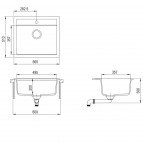 Кухонная мойка Quadro SQQ100W 3