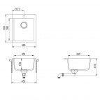 Akmens masas izlietne Simplex SQS100W 10