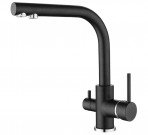 Akvaduo Long virtuves maisitājs ar grozāmu snīpi, Black Metallic	