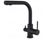 Akvaduo Long virtuves maisitājs ar grozāmu snīpi, Matt Black