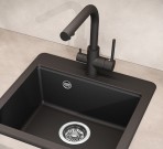 Akvaduo Long virtuves maisitājs ar grozāmu snīpi, Matt Black 4