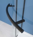JANDIS pusapaļa dušas kabīne 800 x 800 mm, Black elox/Transparent 3