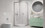 Alienta Brushed Nickel E 80x90x190 dušas kabīne 4