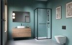 Alienta Black SD II dušas kabīne 90x80 cm, Melns/Caurspīdīgs 5