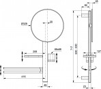 ALU+ skaistumkopšanas spogulis 320 mm , Melns matēts 2