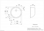 Amazone integrēta vannasistabas izlietne 34 cm 2