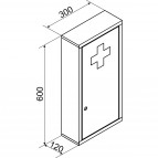 Duschy medicīnas skapis 300x600 mm, Pelēks/Balts 7