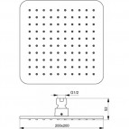Idealrain Cube dušas galva 200x200 mm, Hroms 2