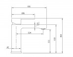 Architectura izlietnes jaucējkrāns 124 mm, Hroms 2