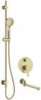 Arnika vannas un dušas sistēma ar rokas dušu, Brushed gold