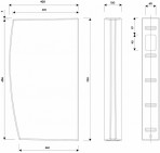 Pазделительная стенка для писсуара Nova Pro 2