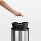 Atkritumu tvertne Flipbin 30 l, Matt Steel FPP 2