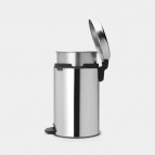 Brabantia atkritumu tvertne ar metāla spaini 12 l, Brilliant Steel 2