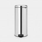 Brabantia atkritumu tvertne ar metāla spaini 30 l, Brilliant Steel