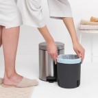 Brabantia atkritumu tvertne 5 l, Mineral Concrete Grey 2