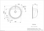 Atlantis integrēta vannasistabas izlietne 46 cm 2