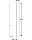 Augstais skapis Artic — 40 cm, balts 2