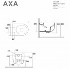 AXA Glomp WC NO - RIM подвесной унитаз с крышкой SC 6
