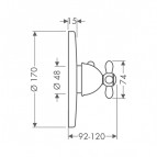 Axor Carlton termostats Highflow, hroms 2