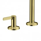 AXOR ONE 3 caurumu izlietnes maisītājs 170, push-open, Brushed Gold O. 3