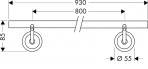 Axor Starck dvieļu turētājs, 800 mm 2