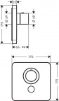 Axor termostats, 1 outlet 2