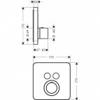 Axor termostats, 2 outlets 2