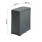 Gedy Ambrogio veļas grozs 70 l, Pelēks 3