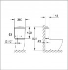 Bau Ceramic Rimless унитаз и SC/QR SLIM крышка, AP 6