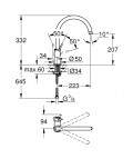 Grohe BauClassic  C augstais virtuves izlietnes maisītājs 2