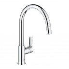 Grohe BauEdge кухонный смеситель c выдвижной спрей, хром