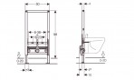 Bidē montāžas rāmis Duofix 98cm 2