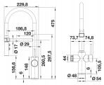Blanco Catris-S Flexo maisītājs filtrētam ūdenim, 2 jet, hroms 2