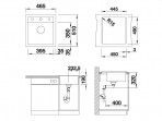 Blanco Dalago 45 virtuves izlietne SILGRANIT 44,5x49cm, ar pop-up 10