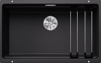 Blanco ETAGON 700-U virtuves izlietne, SILGRANIT black, manual