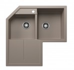 Blanco Metra 9 E virtuves izlietne SILGRANIT Tartufo 83x83cm, manual