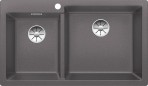 Blanco PLEON 9 virtuves izlietne, SILGRANIT black, 86x50cm, manual 12