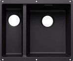 Blanco Subline 340/160-U virtuves izlietne, SILGRANIT black 55x46 cm