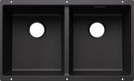 Blanco Subline 350/350-U virtuves izlietne, SILGRANIT black 75,5x46 cm 12
