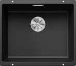 Blanco Subline 500-U virtuves izlietne, SILGRANIT black 53x46cm,manual 10