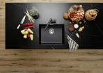 Blanco Subline 500-U virtuves izlietne, SILGRANIT black 53x46cm,manual 17