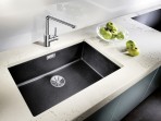 Кухонная мойка Blanco Subline 700-U, SILGRANIT black 73x46cm,manual 11