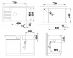 Blanco Zia XL 6 S Compact virtuves izlietne SILGRANIT 78x50cm, manual 10