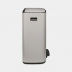 Bo atkritumu tvertne ar pedāli 2 x 30 litri - mīksti pelēka 3