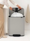 Bo atkritumu tvertne ar pedāli 60 litri - mīksti pelēka 3