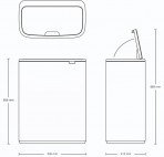 Bo Touch atkritumu tvertne 60 litri - mīksta, pelēka 4