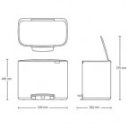 Brabantia Bo atkritumu tvertne 36 l, Balta 7