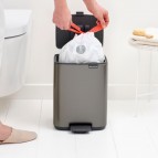Brabantia Bo Pedal atkritumu tvertne 7 l, Platinum 4