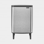 Brabantia Bo Hi atkritumu tvertne 12 l, Matt Steel Fingerprint Proof