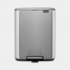 Brabantia Bo Pedal atkritumu tvertne 12 l,Matt Steel Fingerprint Proof